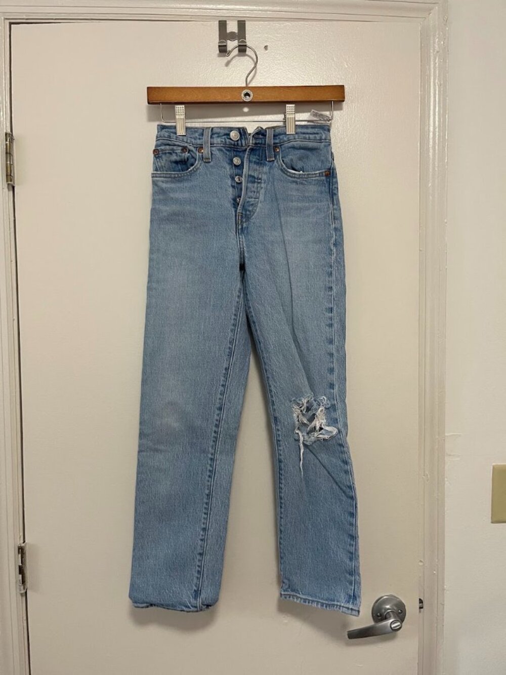 Levi's Distressed Wedgie Straight Jeans